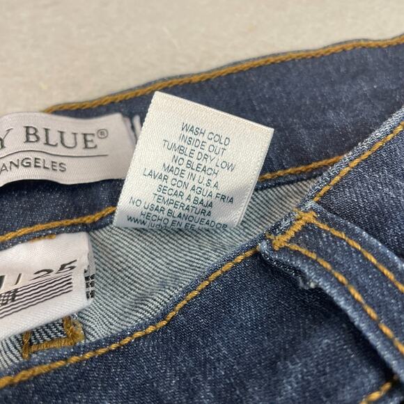 Judy Blue Womens Sz 1/25 Skinny Jeans Dark Wash Distressed Style #8327 - Picture 9 of 14